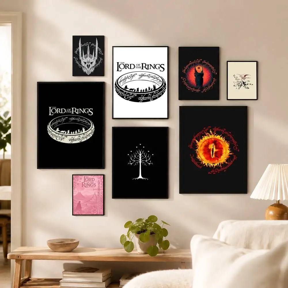 L-Lords of the R-Ringes  Poster Waterproof Wall Art Sticker For Bar Living Room Vintage Decor High Quality Print Gift