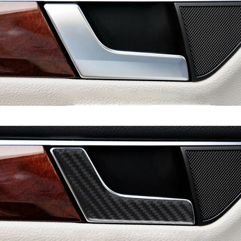 حافة باب داخلي من ألياف الكربون ، ملحقات لمرسيدس بنز فئة C-Class W204-13 ، قطع غيار ، 4 144