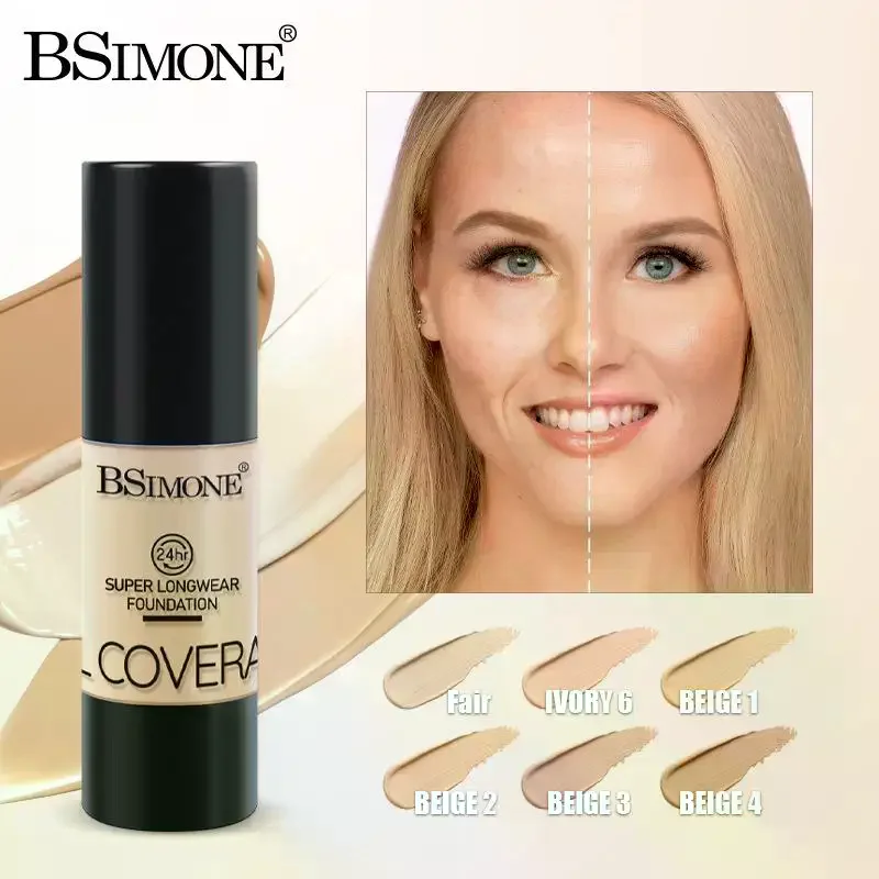 BSIMONE Liquid Foundation, Waterproof, Matte Finish, Long Lasting, Concealer Cream For Uneven Tone- Daily Makeup Must-Have
