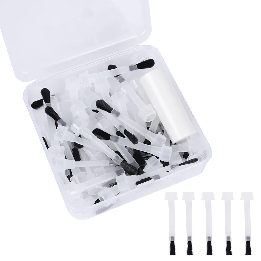 

50pcs Disposable Nail Polish Brush Replacement Ergonomic Handle Anti-Deformation Nail Salon Supplies Bottles Brush