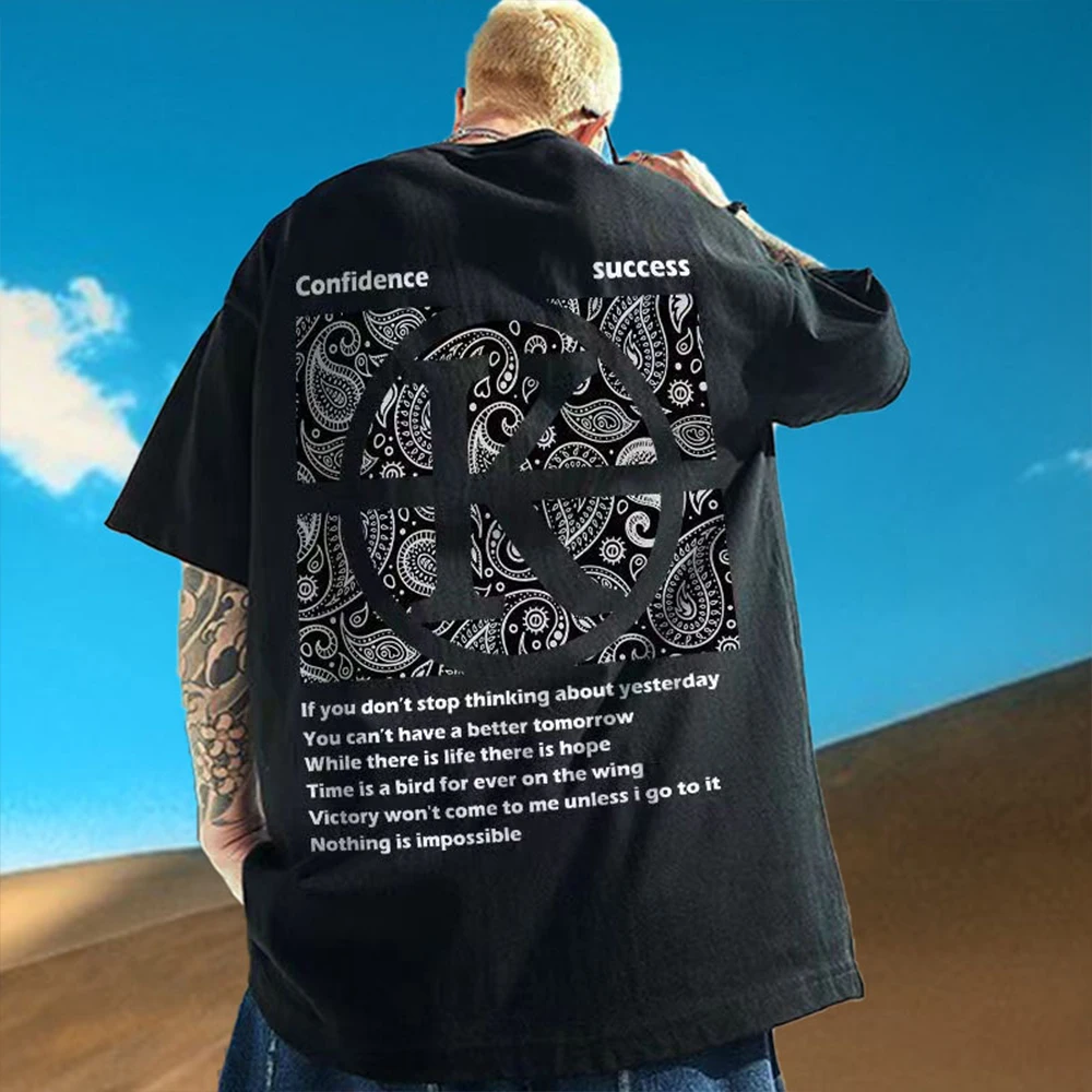 Cotton Cool Oversized T Shirt Gothic High Street Hip Hop Short Sleeve Men Women Summer Harajuku Loose Wing Tshirt Streetwear 8XL