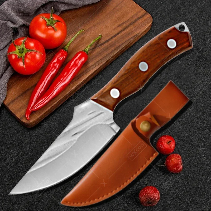 

Professional Chef knife Multi-function Kitchen Knives Stainless Steel Boning Knife Sharp Meat Cleaver Fruit Peeler Fish Cutting