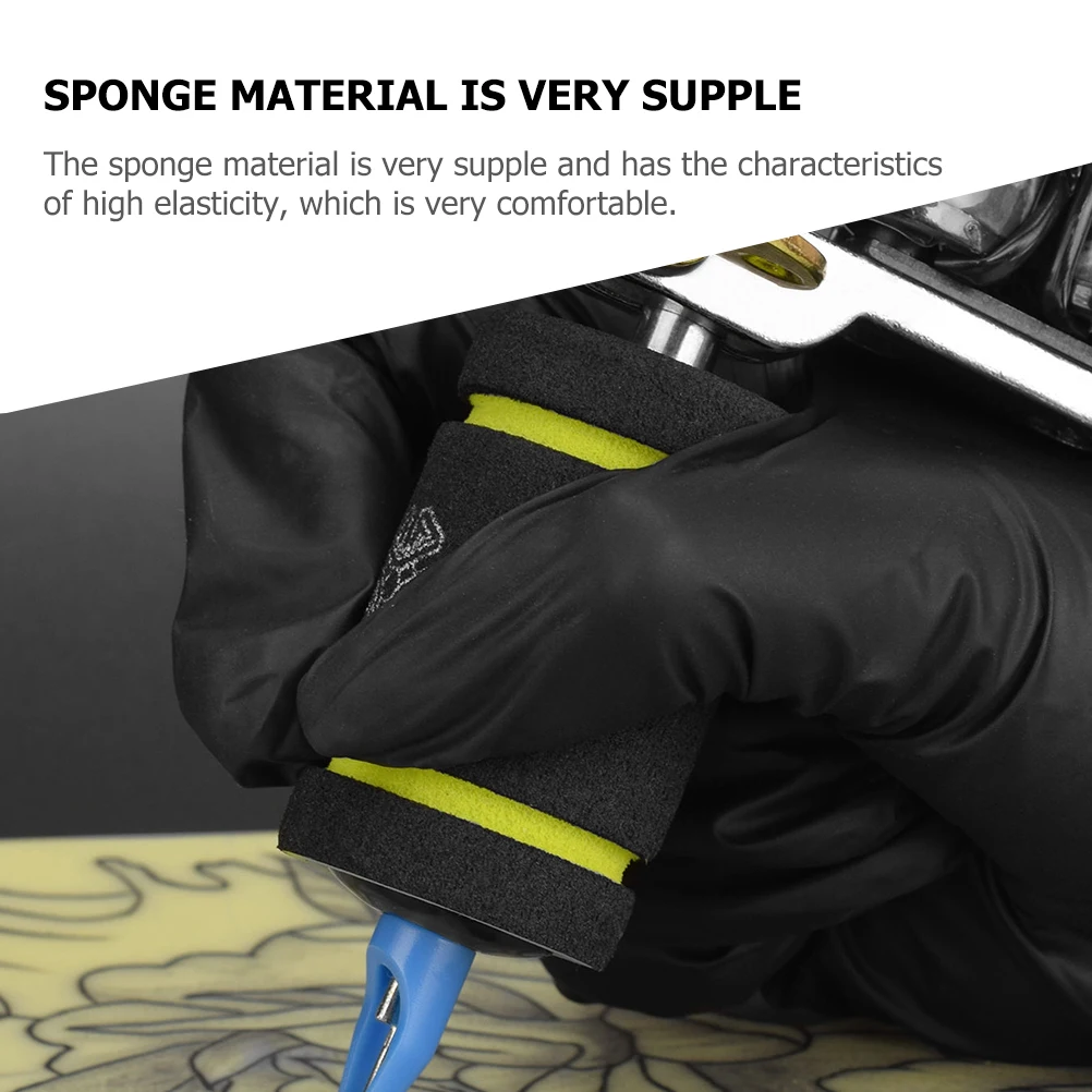 

10 шт. защитных чехлов для рукояток тату-машинок, мягкие губчатые накладки для длительной работы, гладкие, устойчивые, нескользящие, эластичные