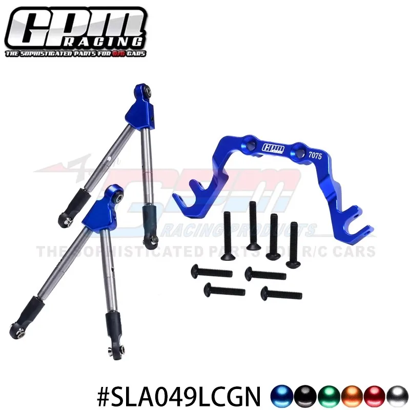 GPM Aluminum Front Tie Rods With Stabilizer for C Hub fit TRAXXAS 1/10 SLASH 4X4 LCG