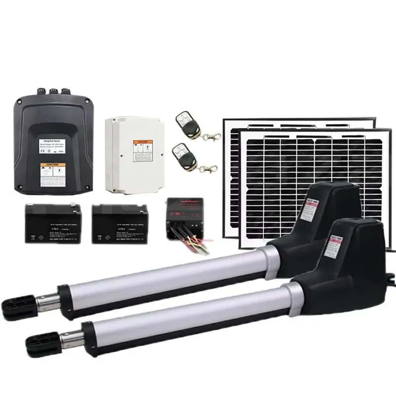 

Heavy Black Automatic Gate Opener Solar Panel Compatible Gate Motor for Dual Swing Gate Operators