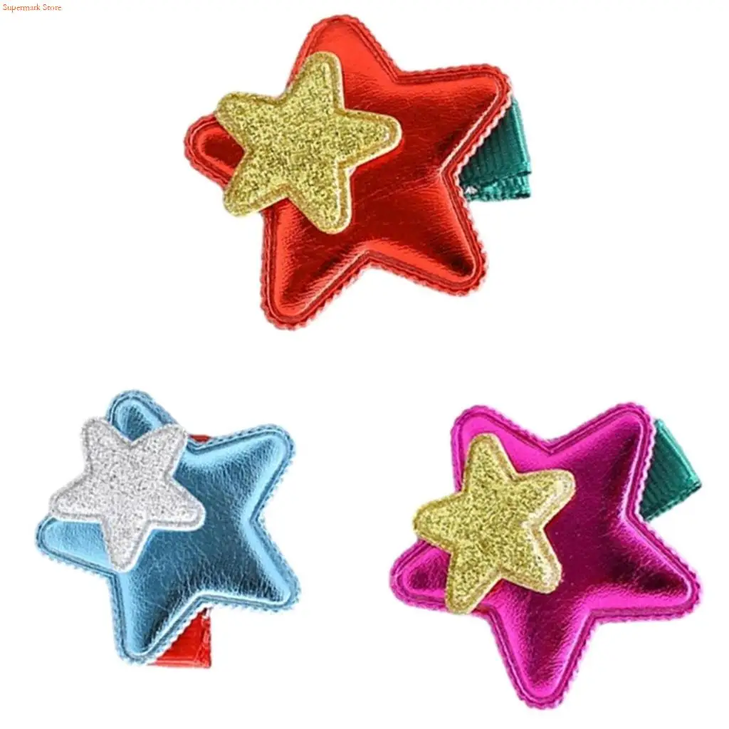 Q5WE Girls Star Y2K Hair Clip Sweet Glinting Hair Duckbill Clip Headwear Hair Accessories for Women Girls