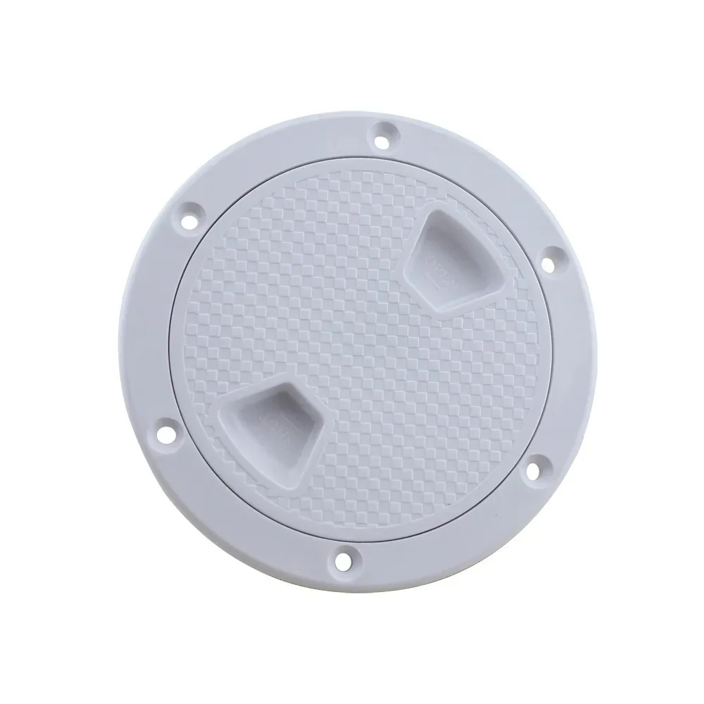 Cubierta de placa de acceso, cubierta de bloqueo redonda blanca de plástico ABS, 1 unidad, 4, 6, 8 pulgadas, Hardware marino