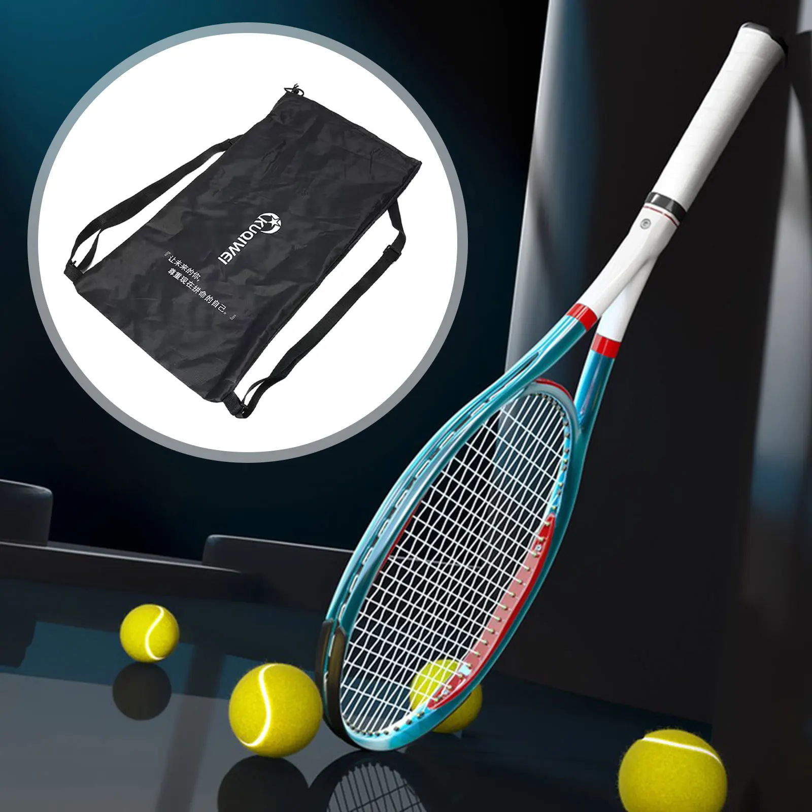 

Tennis Rackets Bag Drawstring Pocket Badminton Racquet Cover Bag Travel Bag Tennis Backpack for Traveling Players Squash Racquet