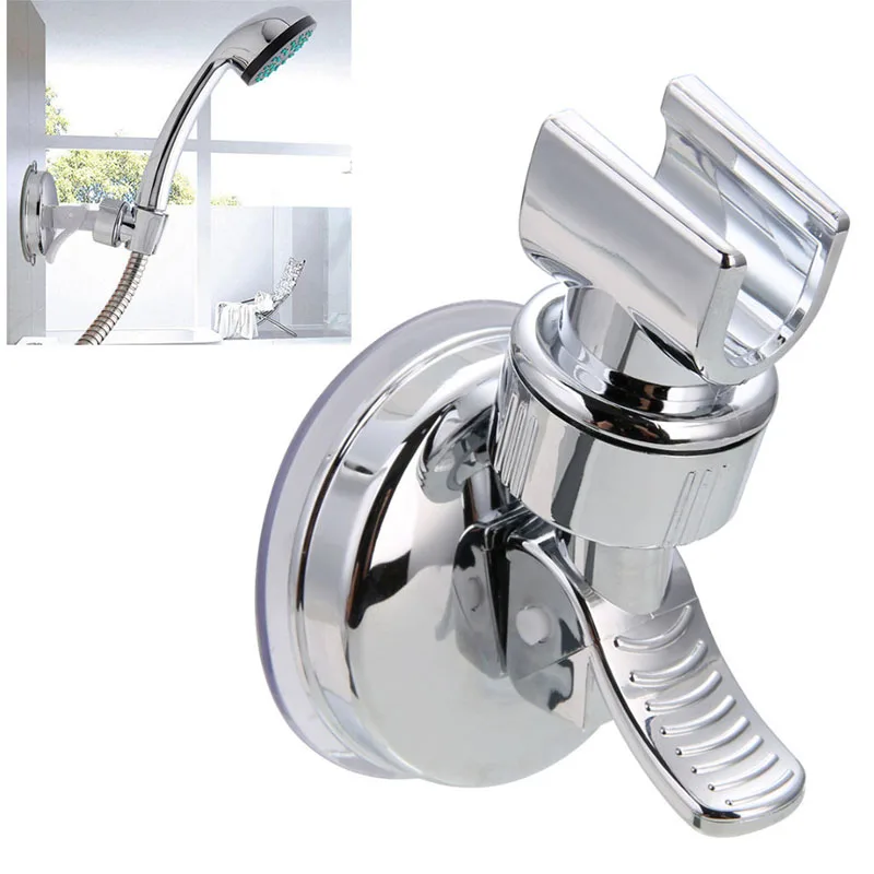 Universal manual strong suction cup shower bracket, manual adjustable bathroom shower head, nail free fixed rack, shower head