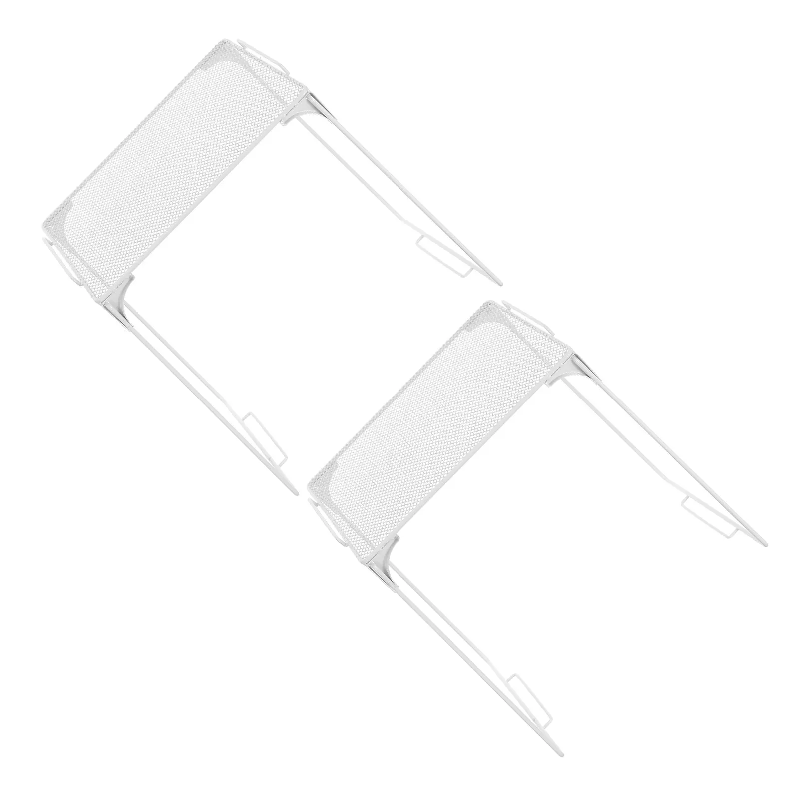 2 Pcs Stackable Storage Rack Mesh Locker Shelf Organizer for School Lockers Accessories