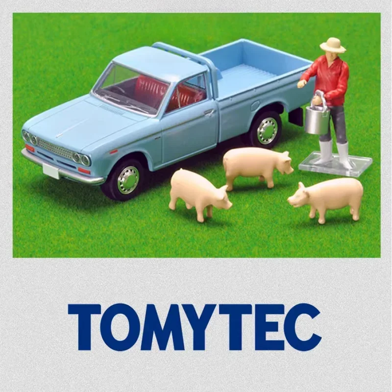 TOMYTEC TLV 1:64 N195b Datsun Truck 1500 Pig truck, alloy die cast car static model, children's birthday gift, room decoration