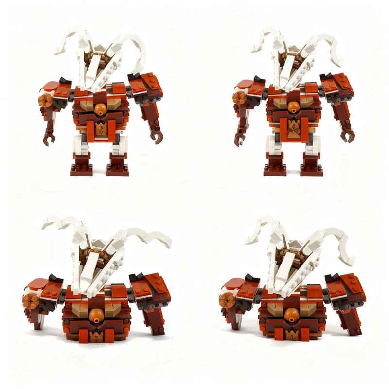 667pcs MOC Leshen - Forest Animals Red Fox Alternate Build Creator Creator 3-in-1 Model Building Blocks Christmas Gifts Toy
