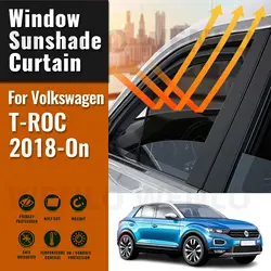 For Volkswagen T-ROC 2018 2019 2020 2021 2022 2023 Car Window Sunshade Magnetic Curtain Sun Shade Visor Net Mesh Protect Kids