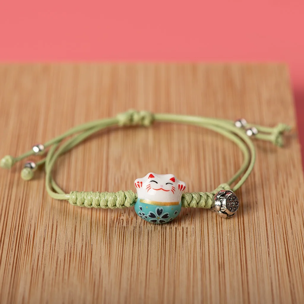 Cute Ceramic Pendant Bracelet Hand-Wowen Cermaic Beads Bracelets Bangles For women Wholesale #XN034
