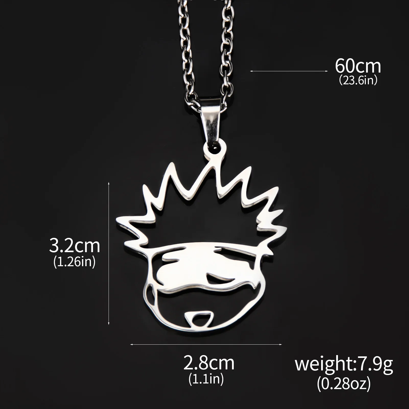 Cartoon Anime Itadori Yuji Necklaces Satoru Gojo Cosplay Pendants Necklaces Accessories Figure Toys Gifts