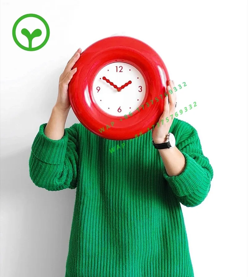 

【Factory Price】Retro Wall Clock Living Room Art Hanging Bagel Design Silent Non Ticking Decorative Clock