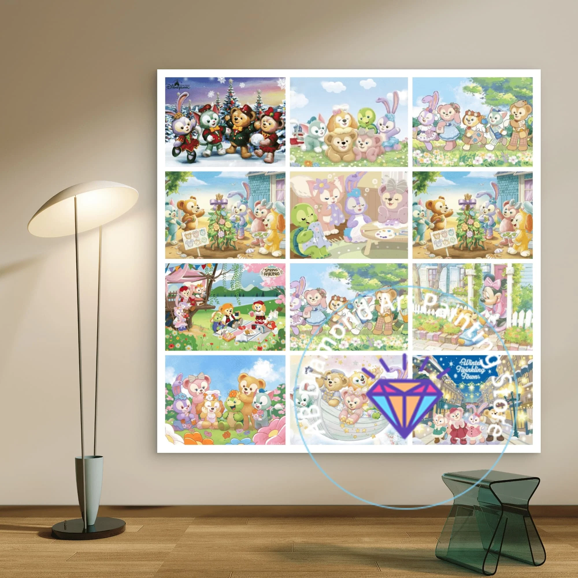 

Duffy Family AB Diamond Painting Kit 5D DIY Embroidery Cross Stitch Handmade Art Gift Crafts Home Decor Children Gift