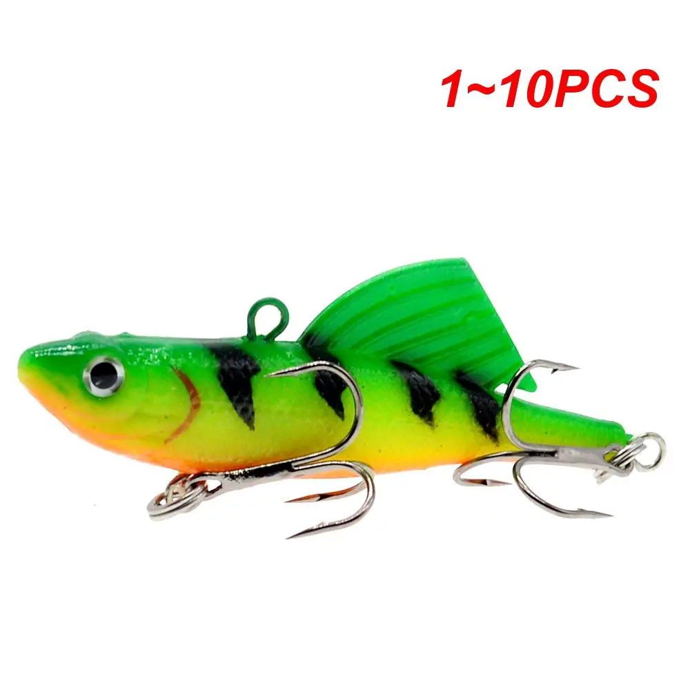 1~10PCS Fake Bait Green High Simulation Degree Strong Penetrating Power Realistic Effect Durable Fishing Supplies Lure Orange