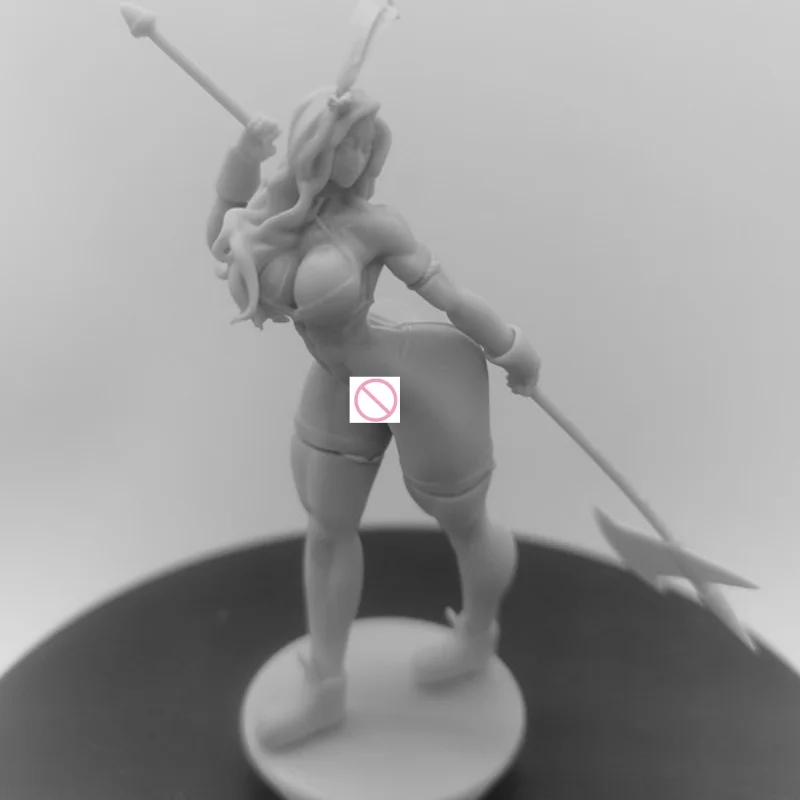 

Resin Figure Dragon Crown Female Warrior 1/24 Scale 75mm Total Height Unassembled and Unpainted Model Kit Toys