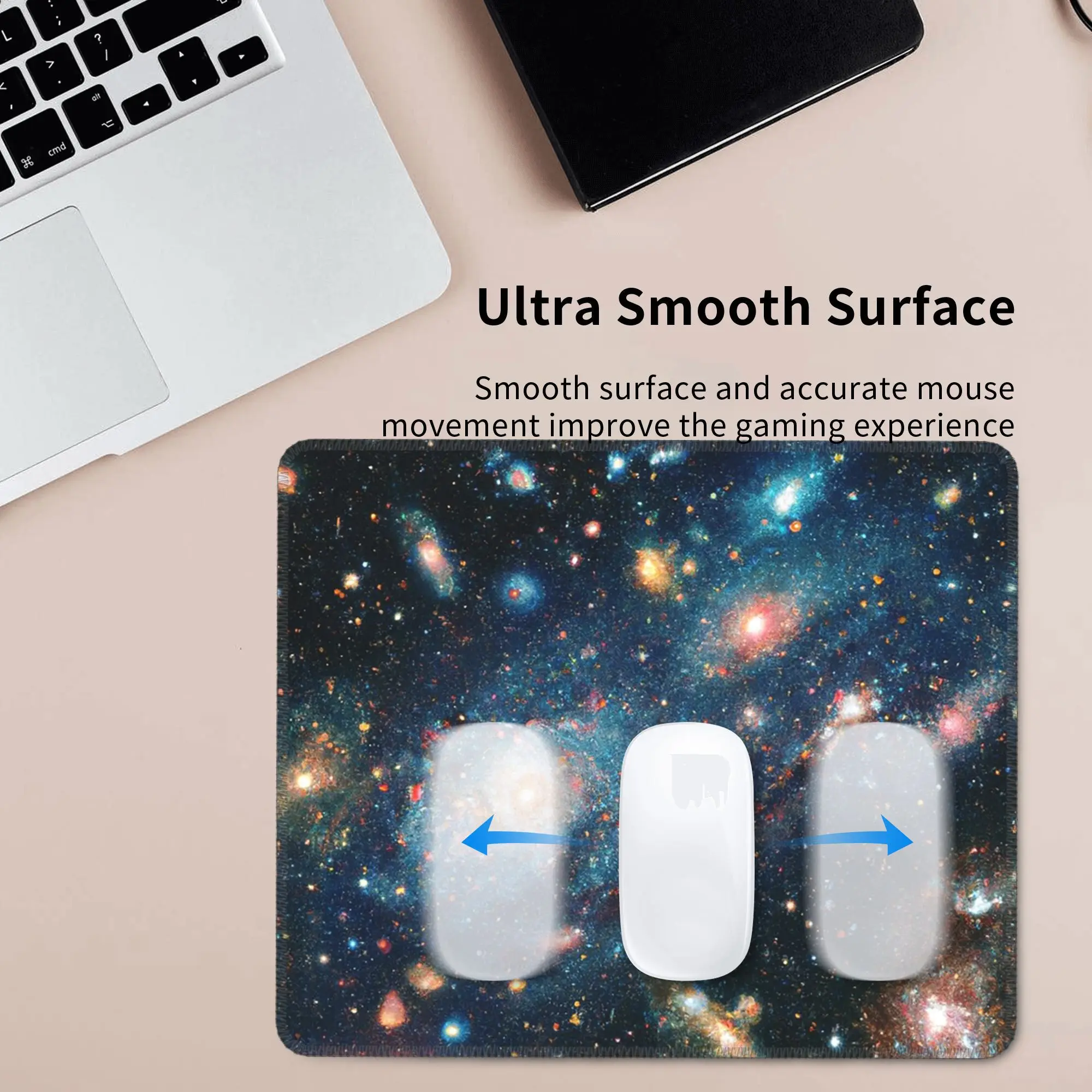 تلسكوب الفضاء من جيمس ويب - وسادة ماوس سديم جالاكسي ولوحة مفاتيح الكمبيوتر وحصيرة الماوس للكمبيوتر الشخصي والكمبيوتر المحمول وحصيرة طاولة المكتب