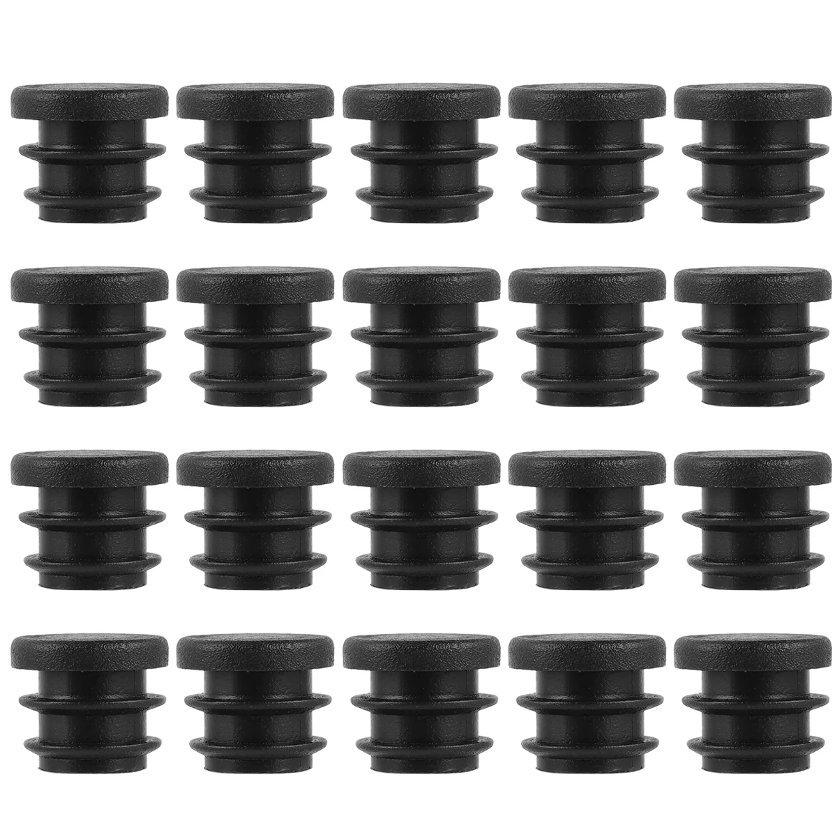 

100pcs Furniture Leg Plug Round Bung Black Plastic Ribs Dustproof Cap Tube End Protector Furniture Parts