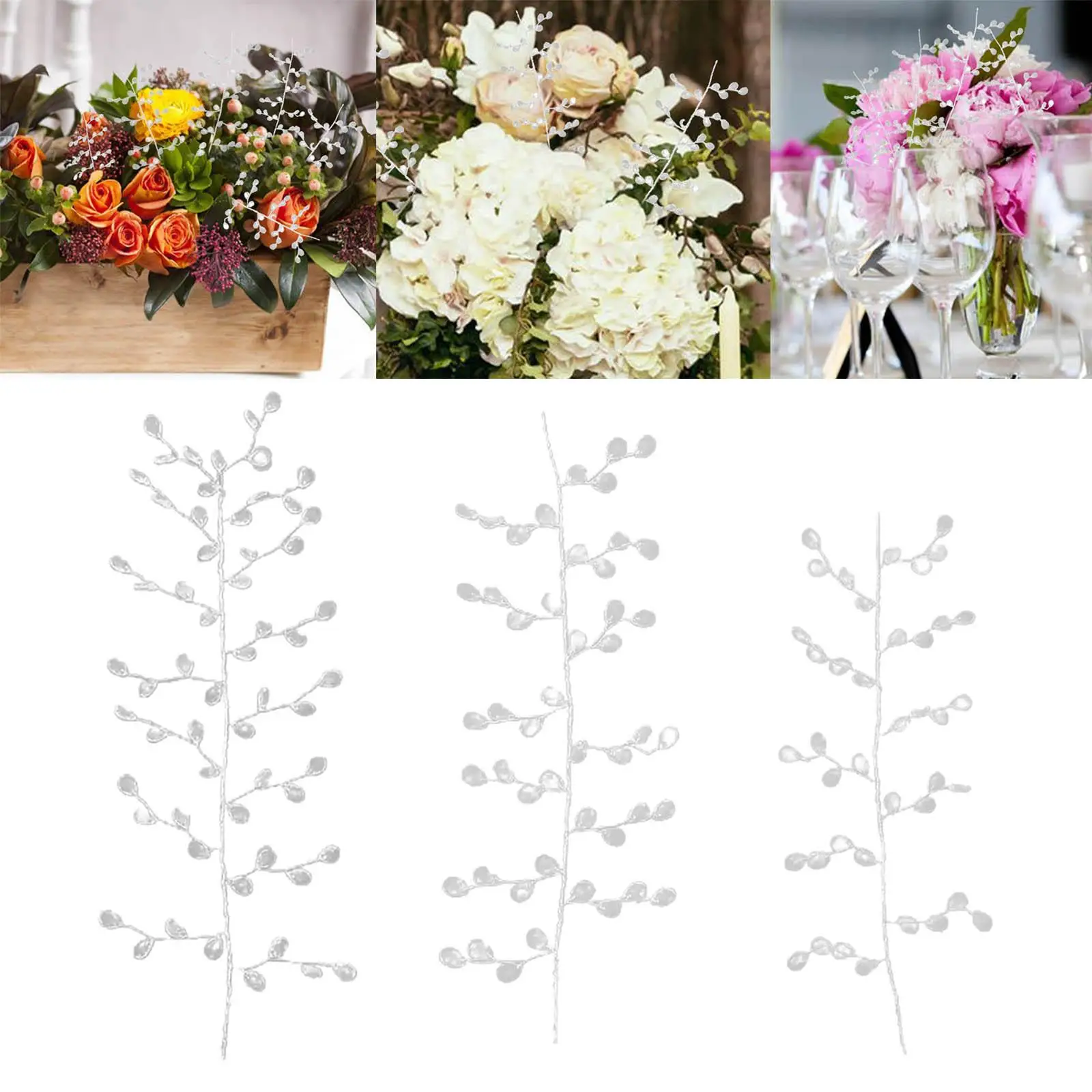 Акриловые хрустальные бусины, веревки, цветочные ветки для фестивальных свадебных принадлежностей