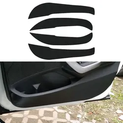 Car Inner Door Stickers for Peugeot 2008 2014 - 2018 4Pcs Carbon Fiber Anti-kick Sticker Door Protector Interior Accessories