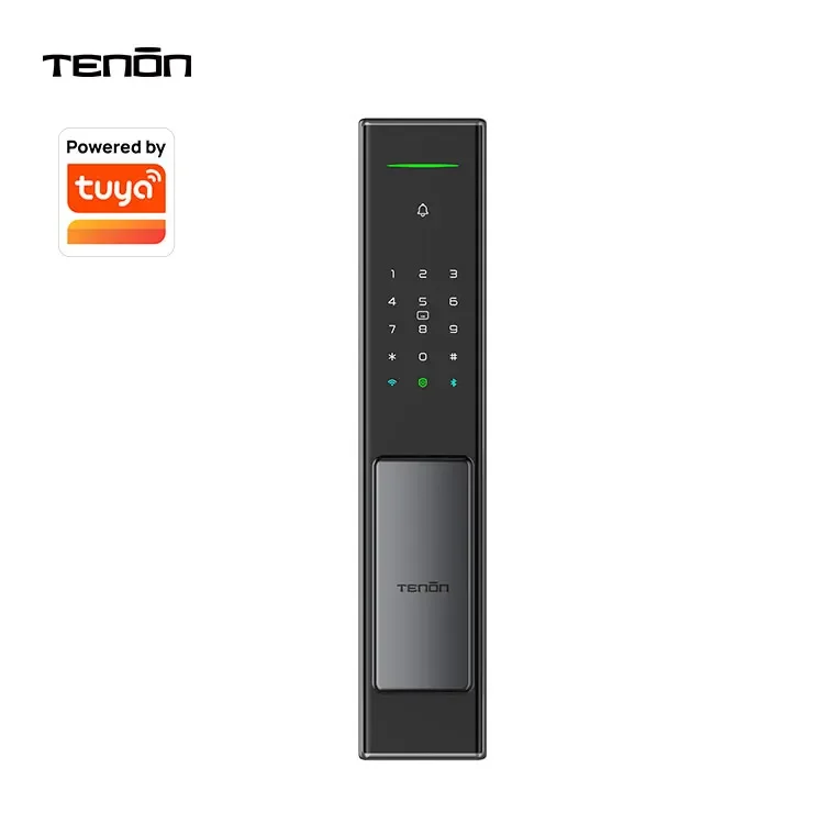 Hot Sale Home Electronic Digital Tuya Smart Lock Door Tenon Fully Automatic Rfid Keypad Fingerprint Lock Security Safe