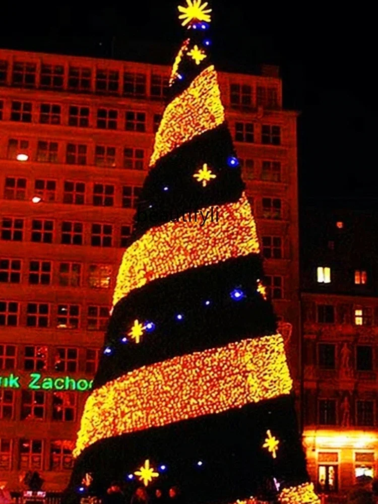 

YH Large Christmas tree outdoor iron frame structure Christmas tree decoration