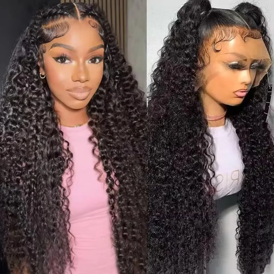 

Deep Wave Frontal Wig 13x6 Hd Lace Brazilian Curly Human Hair Wigs Water Wave 250 Density 40 Inch 360 Lace Front Human Hair Wigs