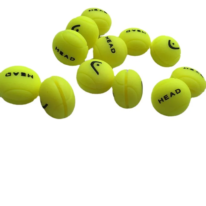 Cabeça-Tênis Racket Shock Absorber, Silicone, Amarelo Amortecimento de Choque, Alta Qualidade, Acessórios Originais, Novo, 2 Pcs, 30Pcs