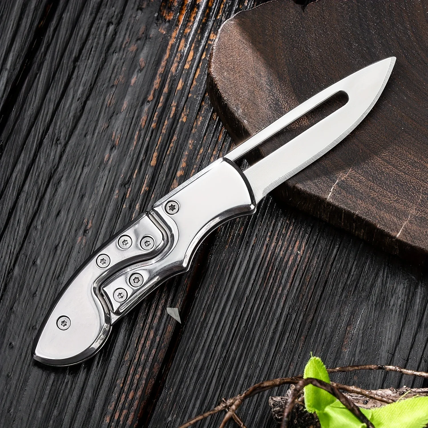 Mini pocket folding knife portable life-saving knife self-defense knife quick knife disassembly fruit knife creative folding