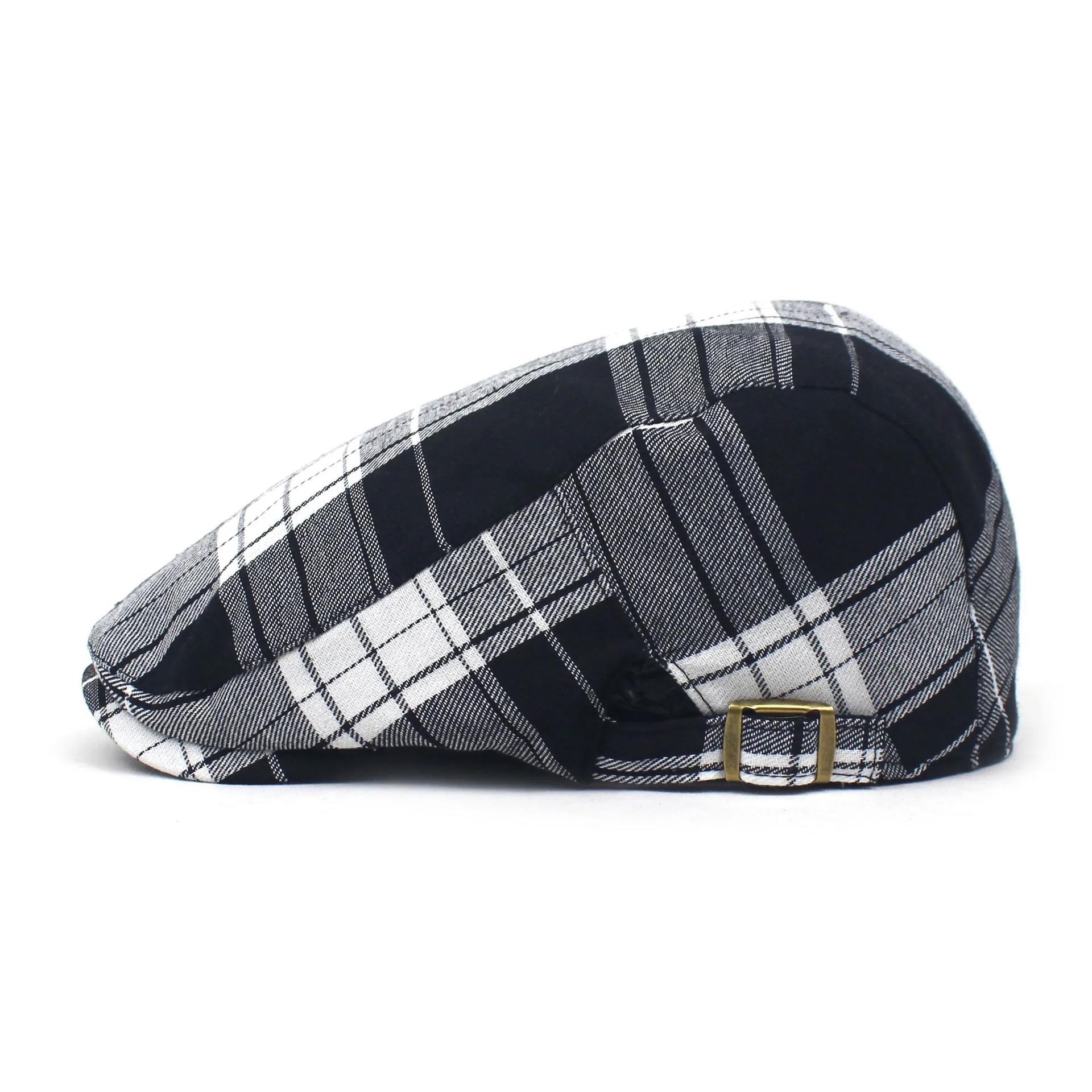 Retro England Visor Newsboy Hat - Cotton Washed Casquette for Men And Women Big Head Cap Four Season Party Accessory