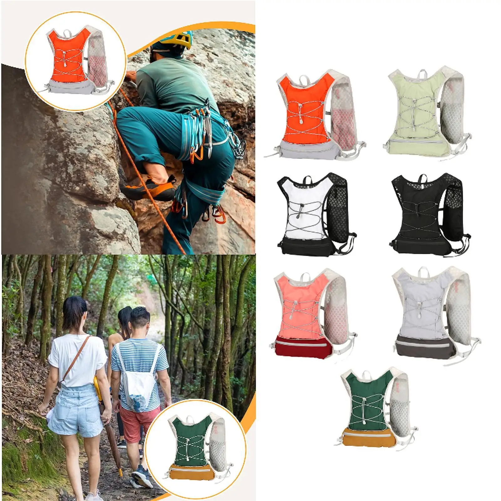 

Рюкзак с жилетом для гидратации, легкая спортивная сумка для бега, водный пакет для скалолазания, альпинизма, марафонского велоспорта