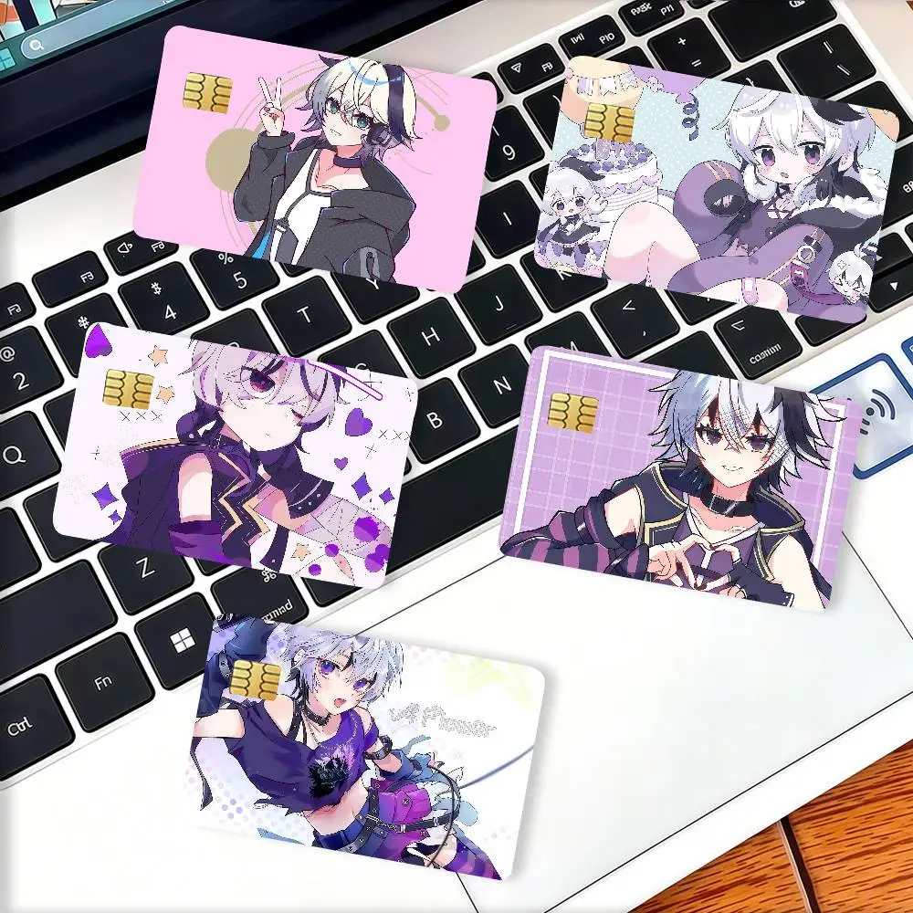 Singer V-V4 Flower Credit Card Decorative Card Stickers Suitable For Bank Cards Metro Transit Anti-scratch Gift 4PCS