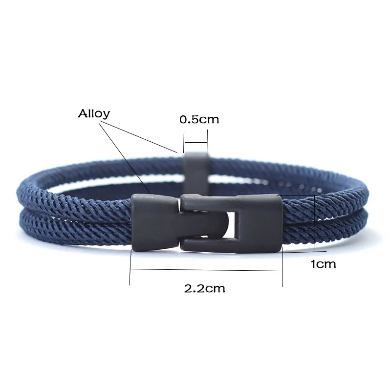 New Fashion Men Bracelet Thread Double Layer Detachable Matching Stackable Braslet Leisure Accessories Hombre Erkek Bileklik image 4