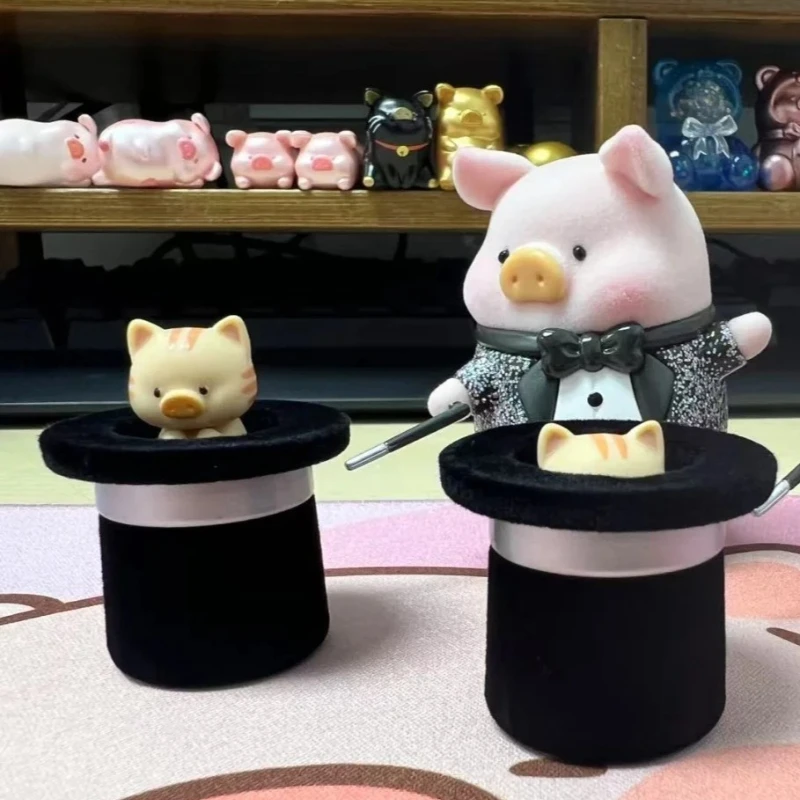 

Lulu The Piggy Hanging Card Series Angel's Blessings Magic Bunny Hamburger Anime Action Figure Cute Collection Model Toys Gifts