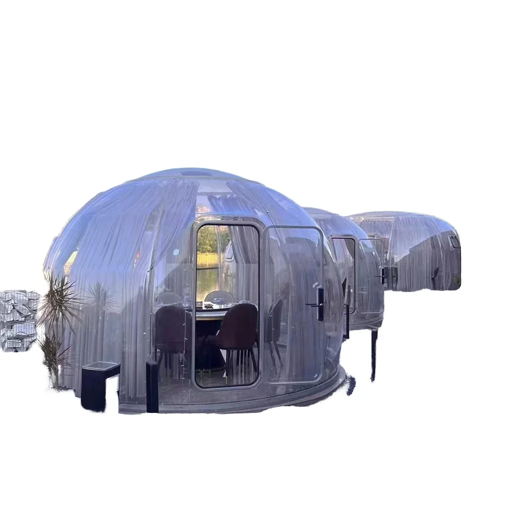 Full House Hot Camping Polycarbonate Igloo Geodesic Restaurant Transparent Dome House