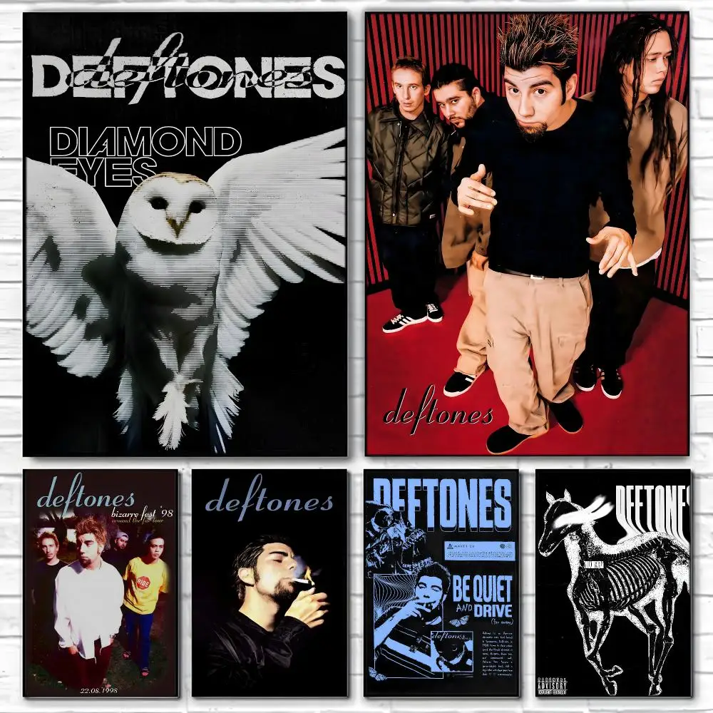 Metal Band D-Deftones Poster  Self-adhesive Art Waterproof Paper Sticker Coffee House Bar Room Wall Decor