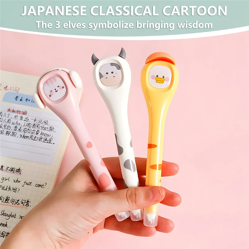 3Pcs Cute Quick Dry Japan White Out Pen Creative Correction Tape Pen With Easy To Use Kawaii Pen Applicator