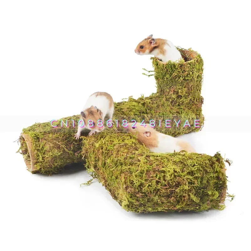 

Туннель для хомяка из натурального мха, туннель для бурундука, клетка для мелких животных, принадлежности для ландшафтного дизайна, игрушка для хомяков, аксессуары для крыс