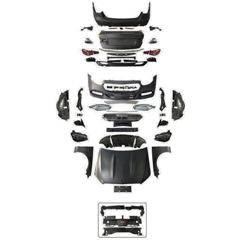 

For 2009-15 Mercedes-Benz E-Class Body Kit Upgrade Maybach Front and Rear Bumper Grille Spoiler From Old to New