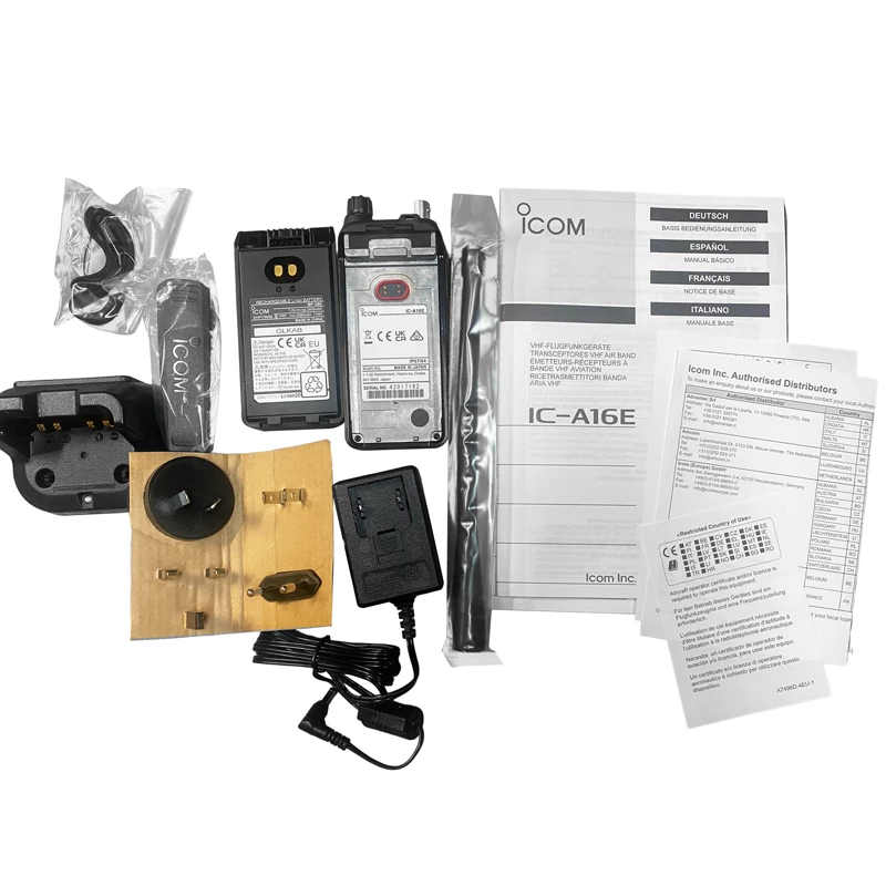 ICOM IC-A16 VHF Airband Transceiver 1500mW Loud Audio Aviation Handheld Radio For Pilot & Ground Crew Support