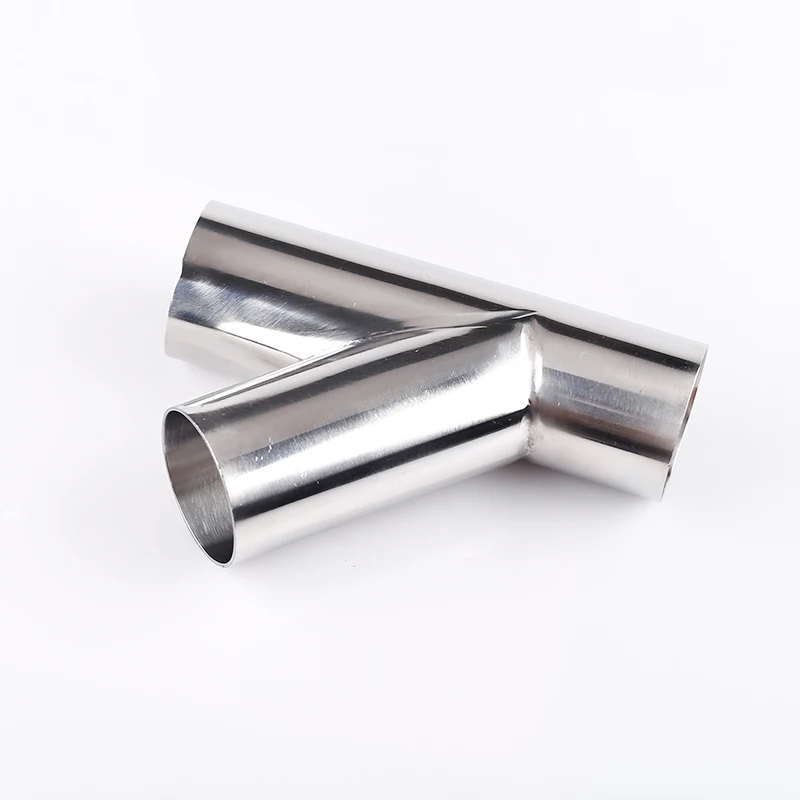 1Pcs 304 Stainless Steel Sanitary Grade Type Three-Way Welded Pipe Universal Exhaust Pipe Welded Muffler Connection Pipe Fitting