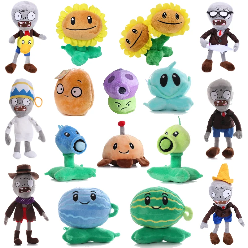 Plants Vs Zombies-juguetes de peluche para niños, calabaza de cereza Yeti Zombie, Peashooter, mina de patata, Chomper, girasol, regalos de cumpleaños