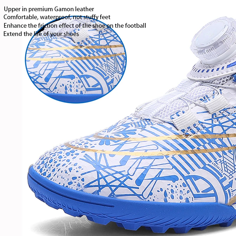 Kids Soccer Shoes Ankle High Quality Non-slip Indoor Children  Football Shoes Boys Girls Five-a-side Soccer Training Sneakers