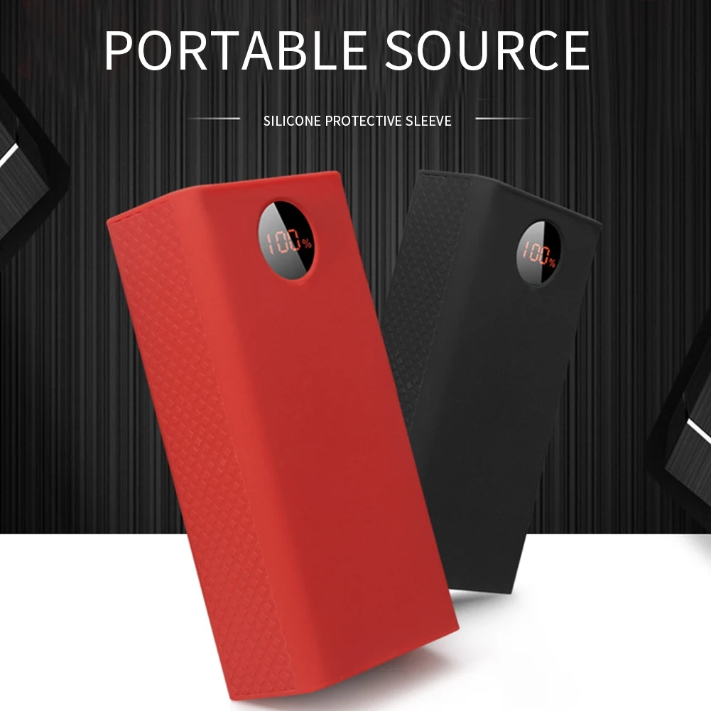 Hot sale Portable Power Bank Protective Case 40000Mah Power Bank Silicone Case for Pea40 (Red)