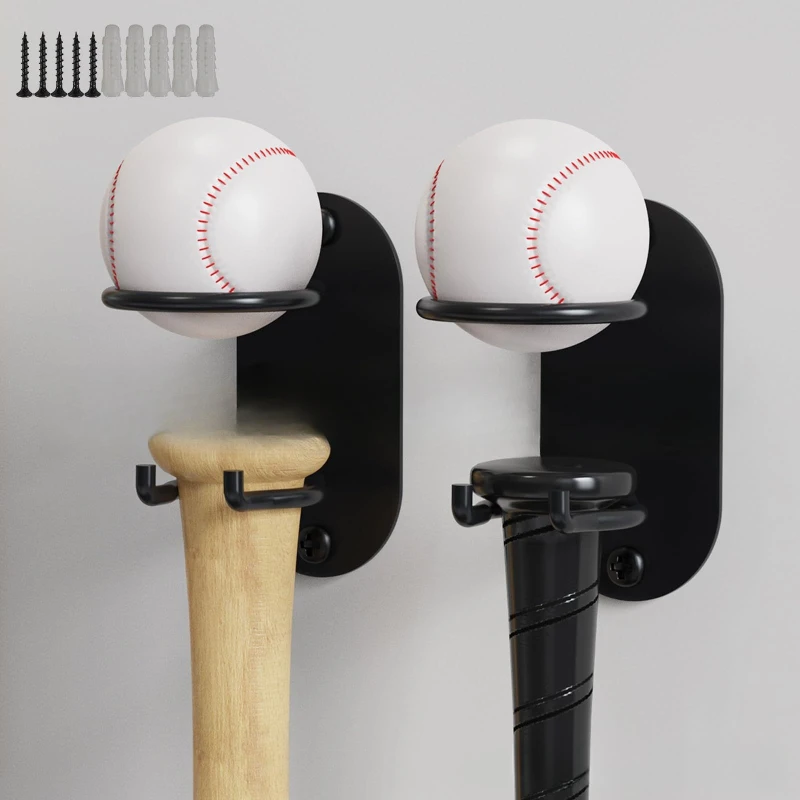 

Wall-mounted baseball storage rack Golf Baseball 2 in 1 storage Display basketball