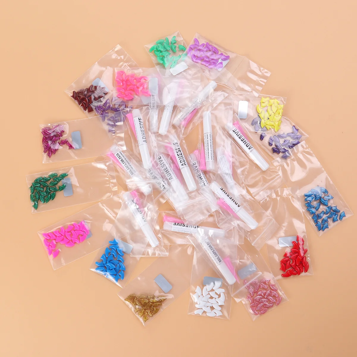 

320pcs Pet Nail For Cats Dogs Claw Covers Durable Non-Toxic Scratch Protector Comfortable Colorful Design Pet Supplies Cat Claw