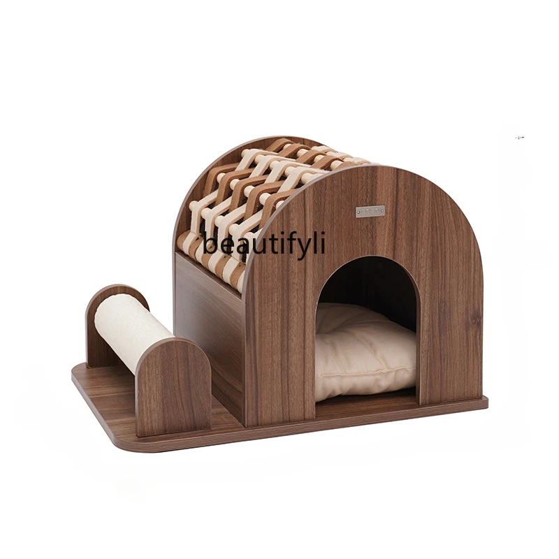 

Modern Style Cat House Fully Enclosed Kennel Four Seasons Universal Warm Cat House Soft Breathable Pet Bed